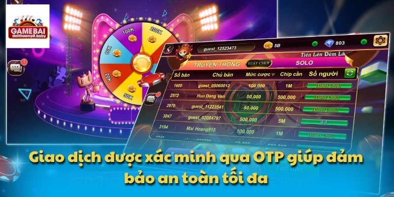 Giao dịch được xác minh qua OTP giúp đảm bảo an toàn tối đa