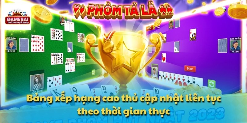 Bảng xếp hạng cao thủ cập nhật liên tục theo thời gian thực